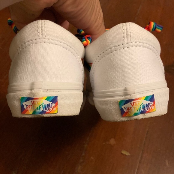 rainbow custom vans